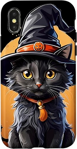 Miniatura 7 de iPhone XR Helloween Cat with Witch Hat Case