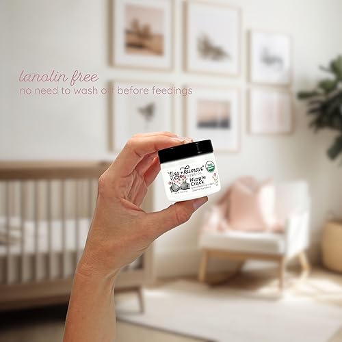 Miniatura 6 de Crema orgánica para pezones mantequilla para pezones sin lanolina y grietas para pezones bálsamo para madres que amamantan sin necesidad de lavar