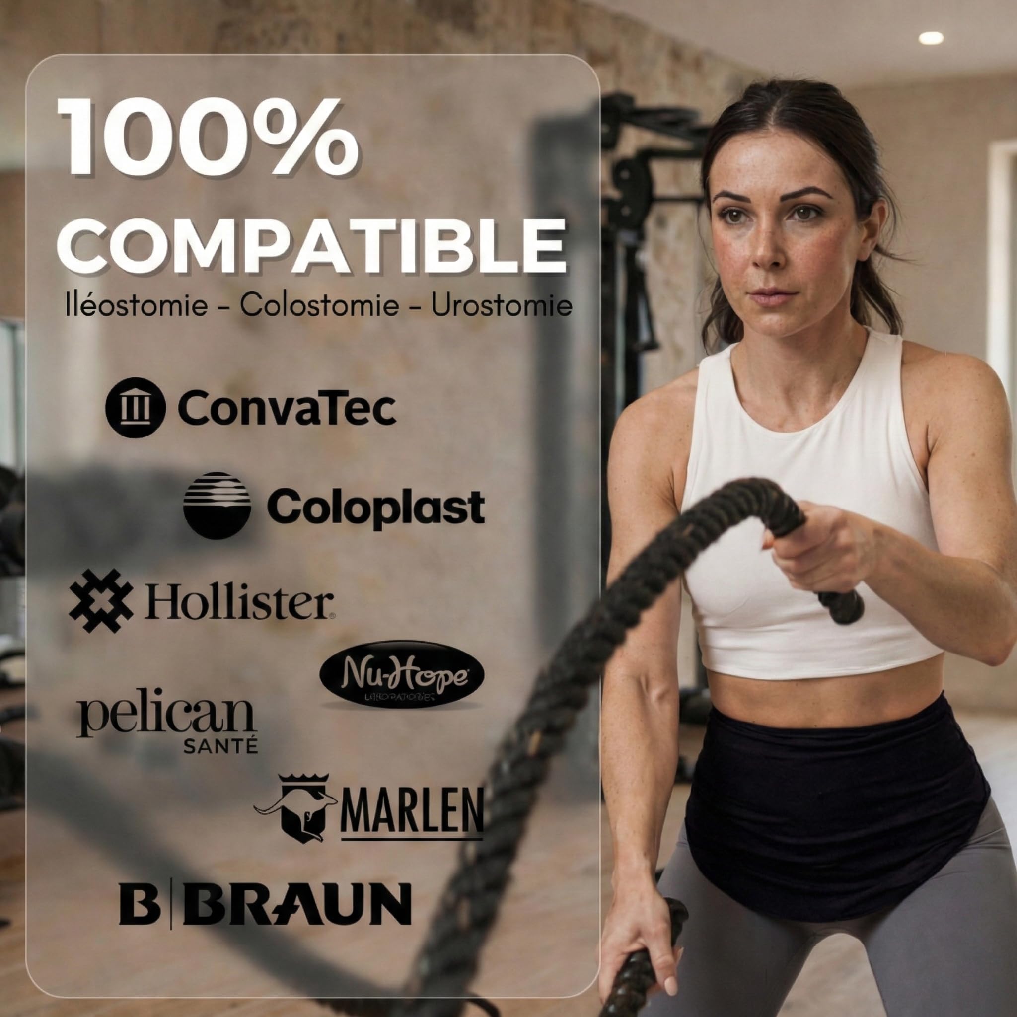 SIIL Ceinture de Stomie Homme & Femme - Poche de Stomie Discrète pour Sport et Natation - Fermeture Améliorée (Zip & Velcro) - Fabriqué en UE