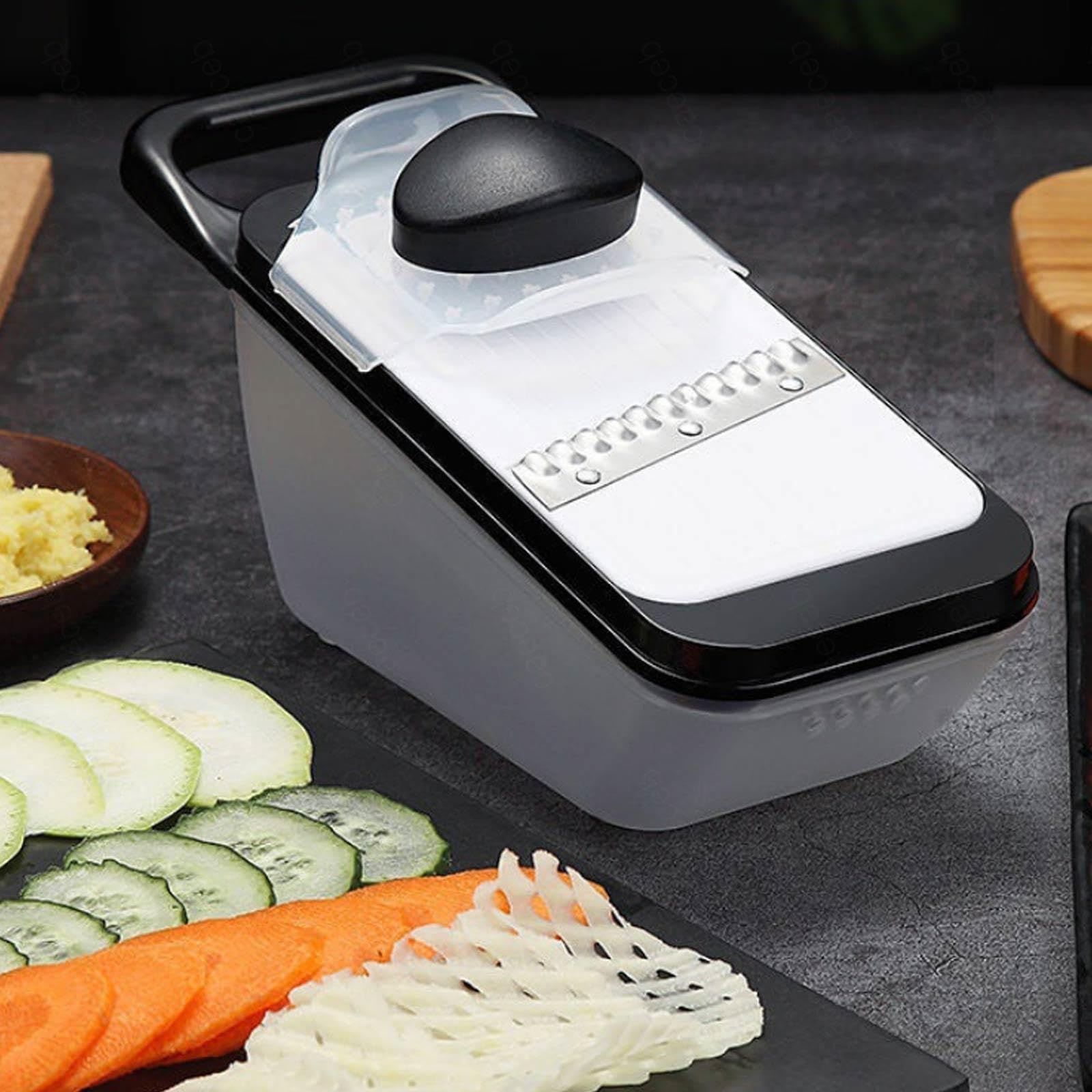 Rallador Hogar Multifuncional Cortador De Verduras Rebanador Rallador Rábano Patata Trituradas Cocina Cortar Verduras,Blue-25×11×10cm/9.84×4.33×3.93in/4011