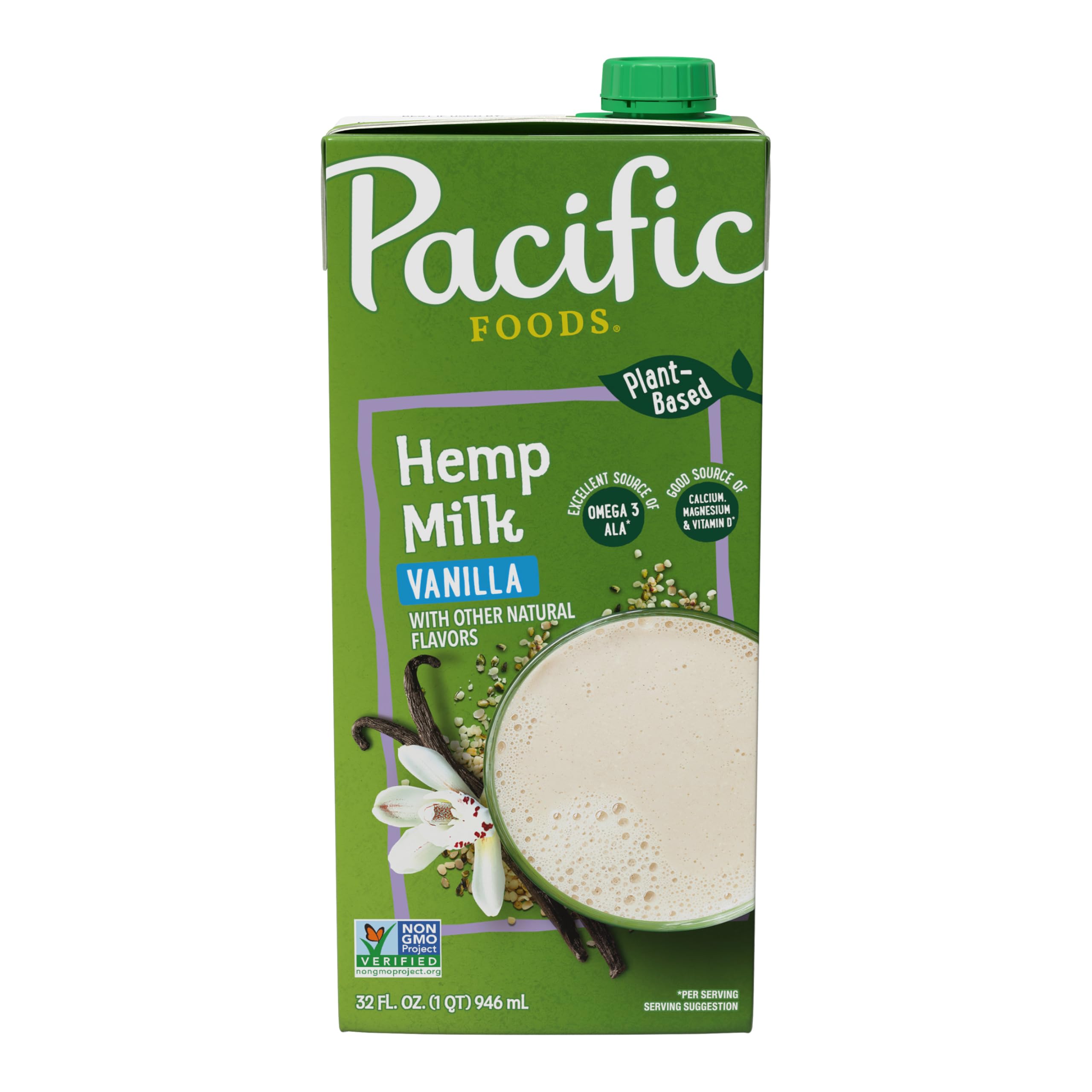 Pacific Foods Vanilla Hemp Milk / 32 Fl Oz (Pack of 1) / Vanilla Hemp Milk