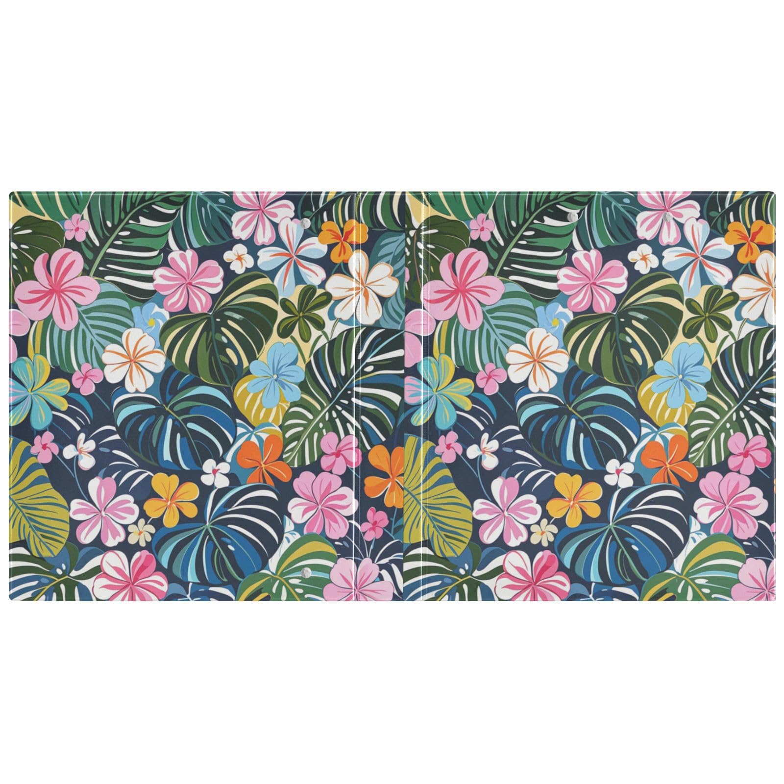 Raccoglitori per quaderni da 1,5 pollici colorati estivi con fiori hawaiani
