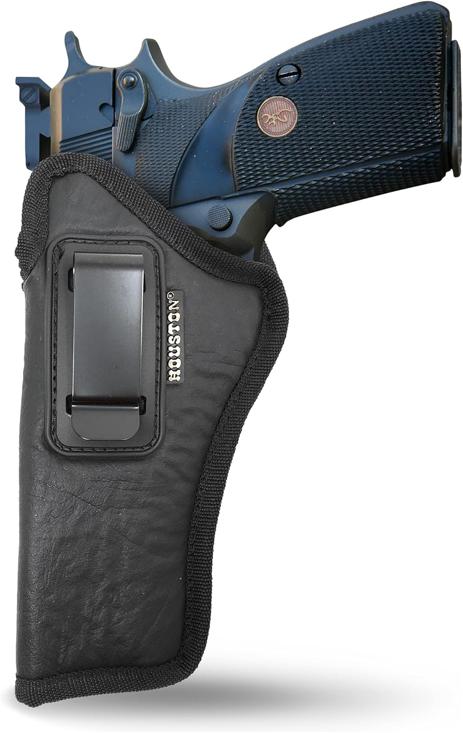 IWB Optical Gun Holster by Houston - ECO Leather Concealed Carry Soft Material - Suede Interior for Maximum Protection - FITS 1911 5", Browning 9 mm