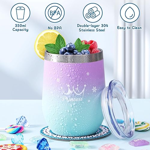 Miniatura 5 de Golray Juguetes de Frozen para niñas y niños, regalo Elsa de 6, 7, 8, 9, 10 años, almohada iluminada, papelería, bloqueo de felpa, diario, taza de