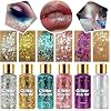 6 x Glitter Face Body Glitter for Make-Up Festival Glitter Face for Eyes and Lips Manicure DIY Glitter Face Glitter for Lasting Shine Long-Lasting Mermaid Sequins Chunky Glitters Kit