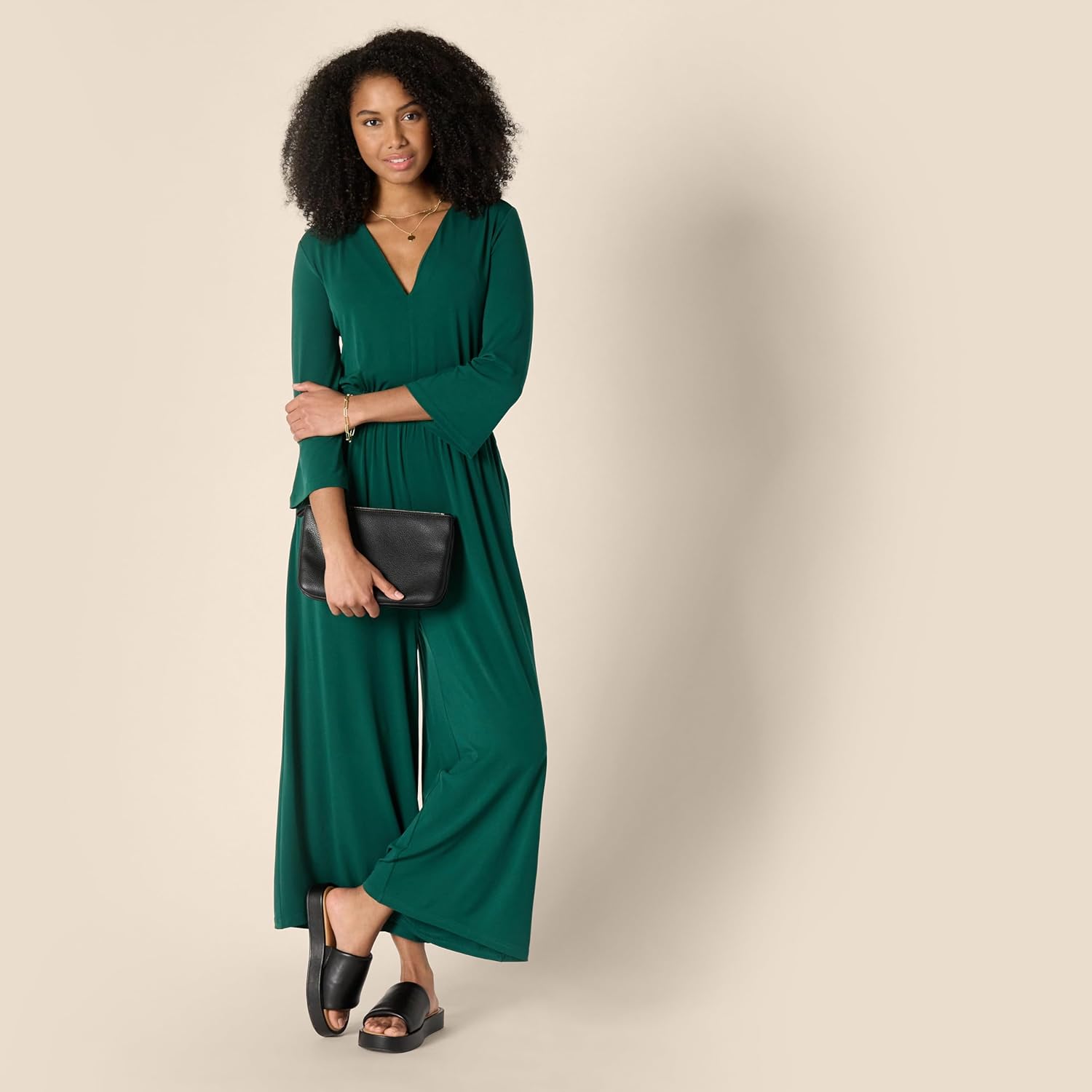 Amazon Essentials Women's Relaxed-Fit Matte Jersey Jumpsuit - Image 4