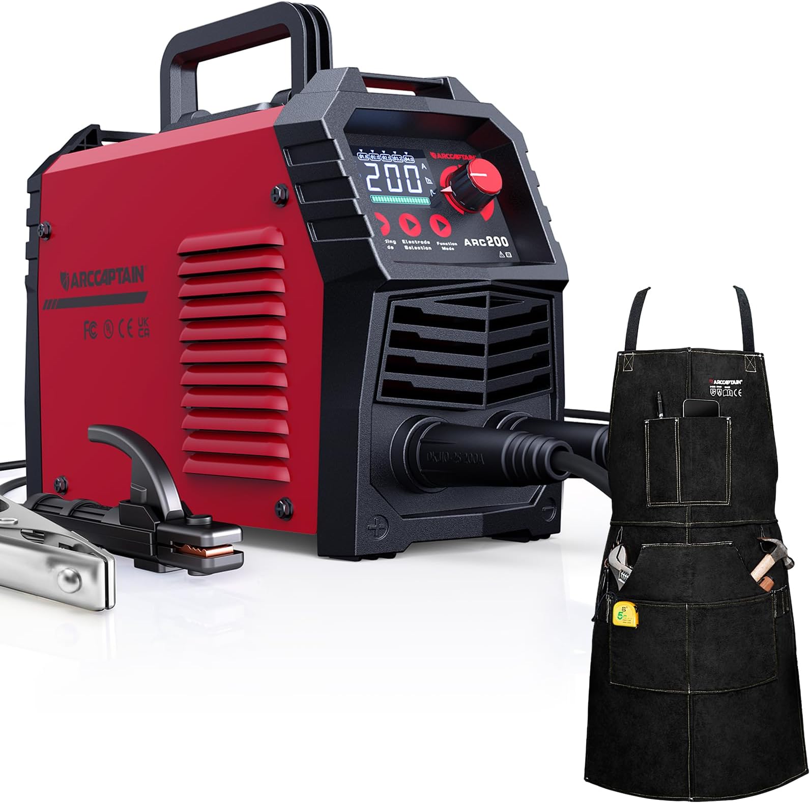 ARCCAPTAIN 200Amp Stick Welder, Dual Voltage 110V/220V, Lift TIG, IGBT Inverter, Hot Start, Arc - View #9