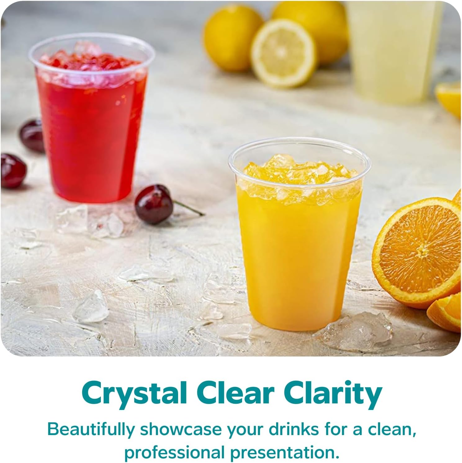 GUSTO Clear Plastic Cups [12 oz - 240 Count] Disposable Cold Drinking Cups for Parties, Events, & Everyday Use - Crystal Clear, BPA-Free, Durable Polypropylene - Formerly Comfy Package