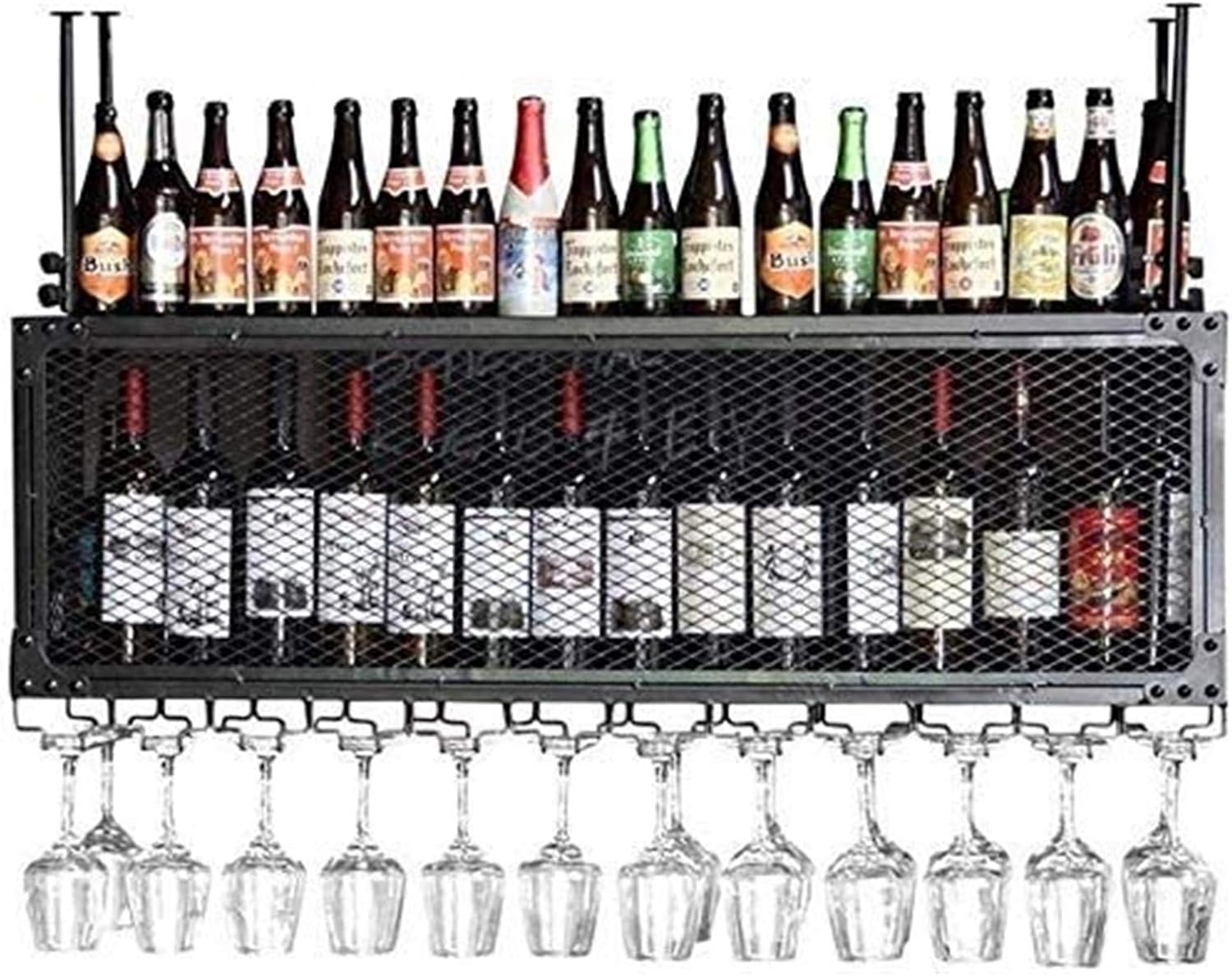 Hanging wine glass rack Ceiling Hanging Wine Rack with