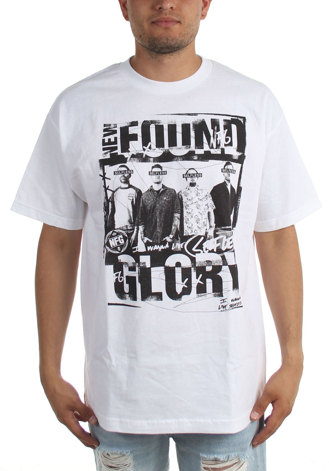 New Found Glory - Mens Selfless T-Shirt, Small, White