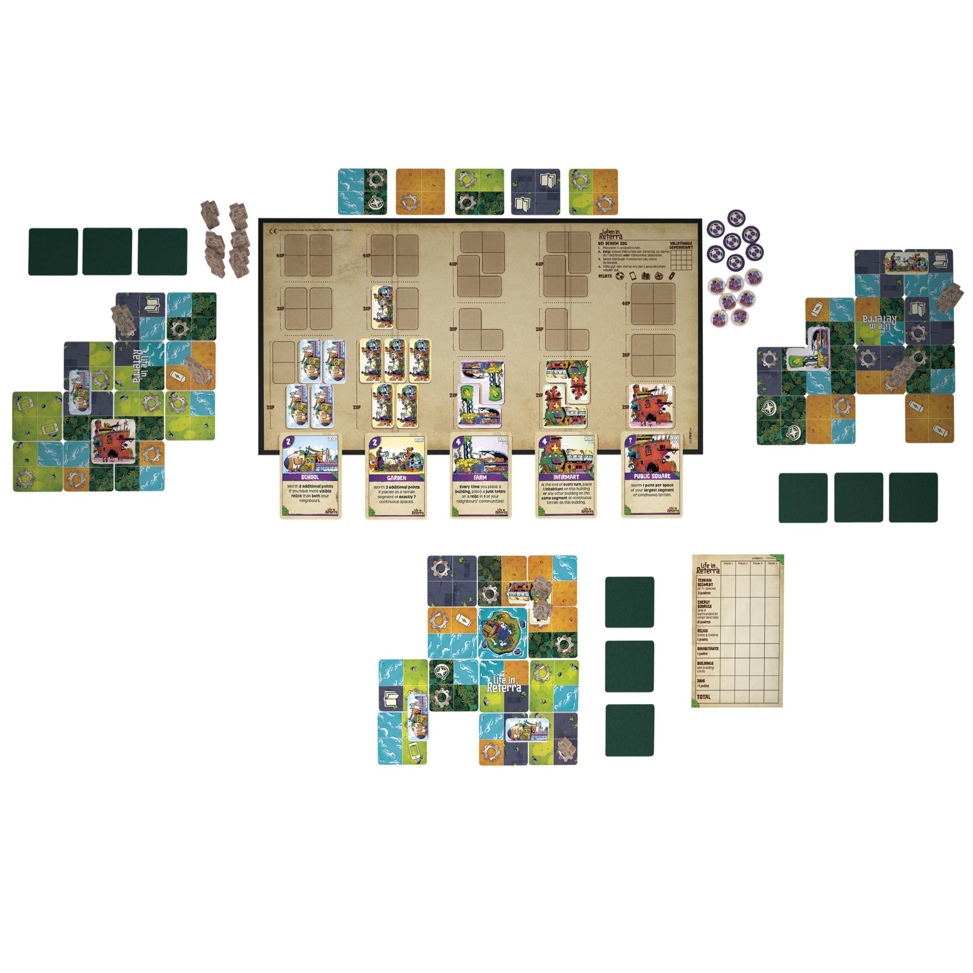 Life In Reterra Strategy Board Game, Tile-Laying Spatial Puzzle with Wooden Pieces & Premium Storage - Image 3