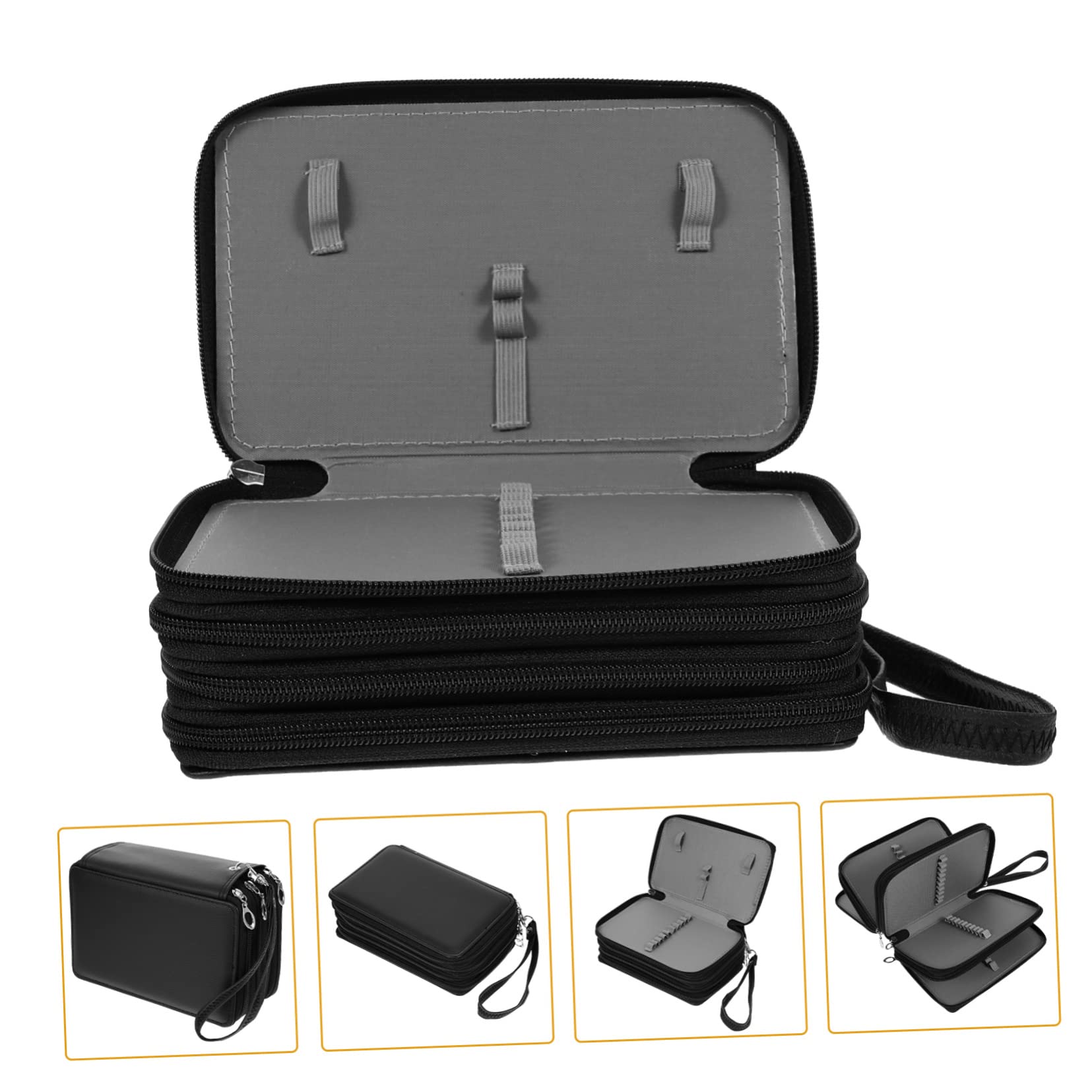 NUOBESTY Borsa Astuccio Capacità Organizer Per Cancelleria Strati Pu Per Scuola e Ufficio Per Matite e Acquerelli