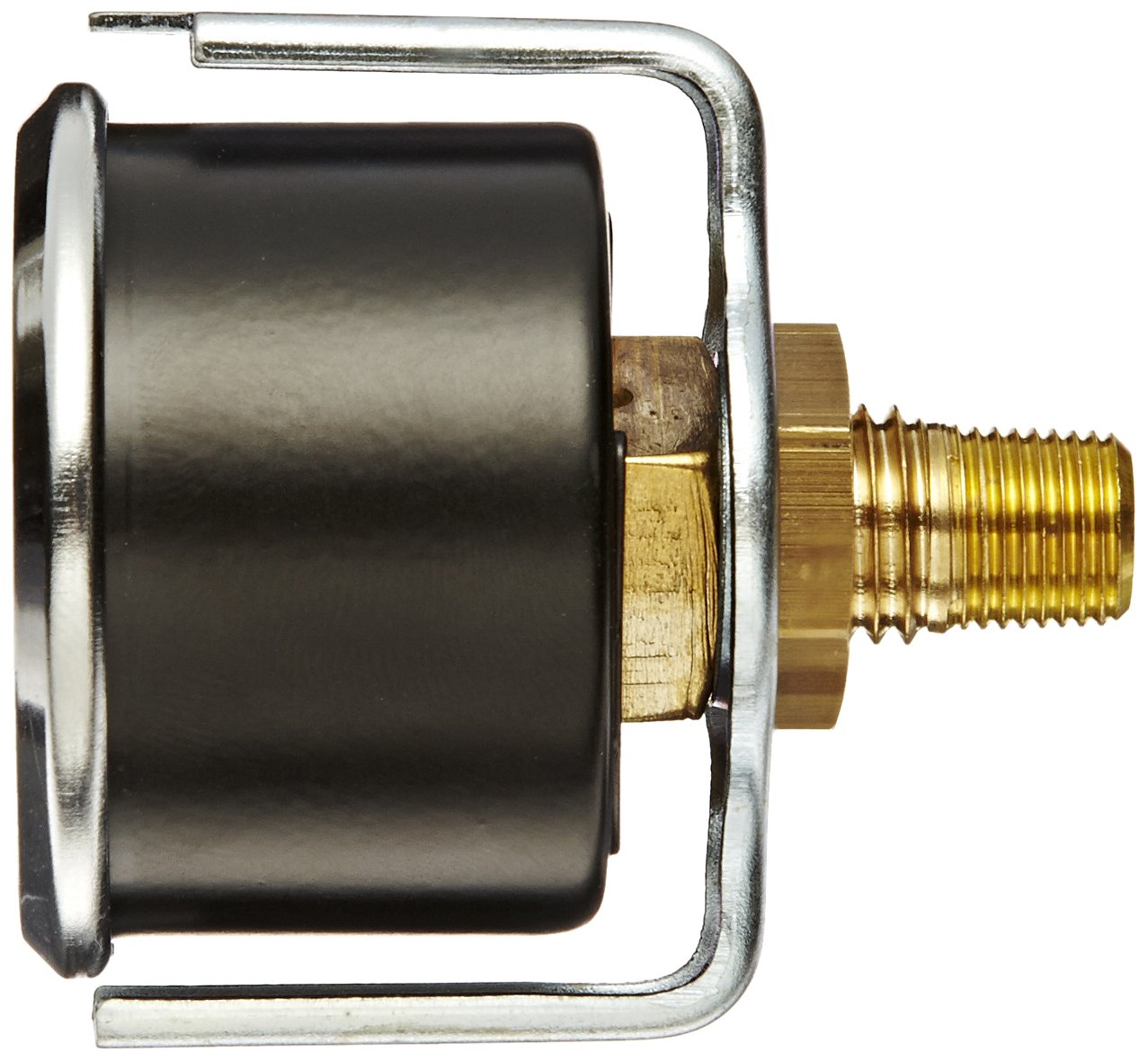 Pressure Gauge, 2" Steel Panel Mount Case, 60 psi/kPa, 1/4 NPT Back Conn