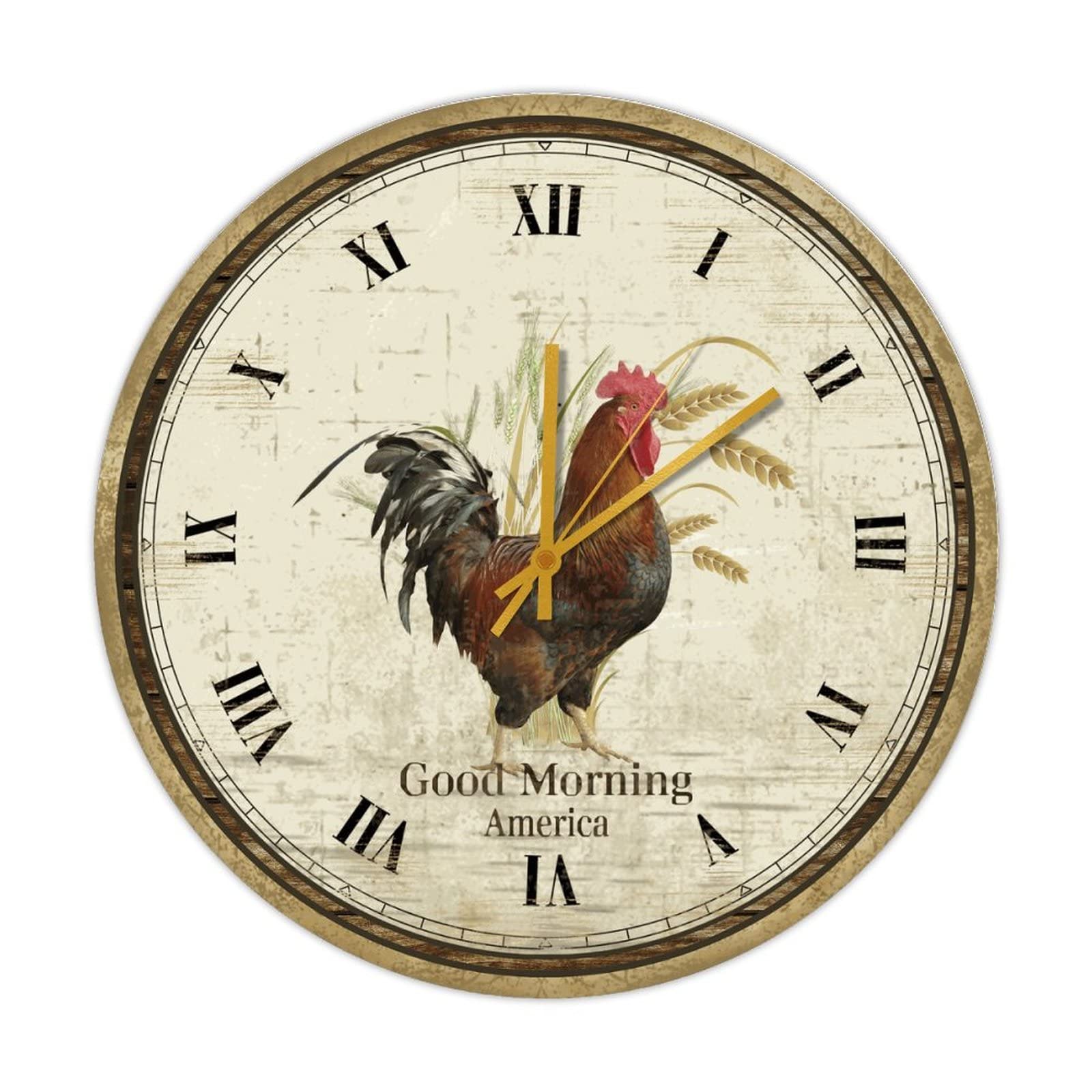 Horloge murale coq bois silencieuse oubliez le bruit avec cette déco vintage