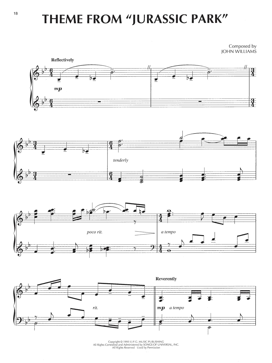 Jurassic Park: Piano Solo Songbook | Movie Theme Sheet Music for Piano Players | Iconic Film Score Arrangements | Cinematic Piano Music Collection for Pop Culture Fans