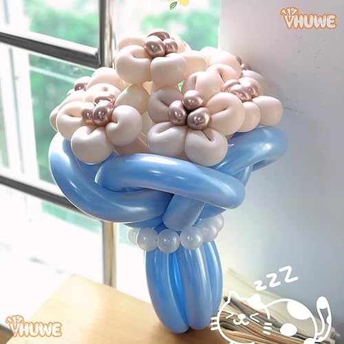 Miniatura 151 de 260 globos de color amarillo limón, paquete de 100 globos largos gruesos para arco, animales, payasos, niños, cumpleaños, fiestas, baby showers