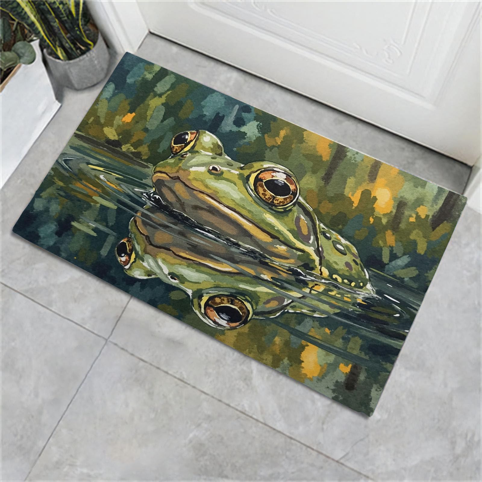 Tapis de Porte Antiglisse Finies les Traces de Boue Paillasson Vert
