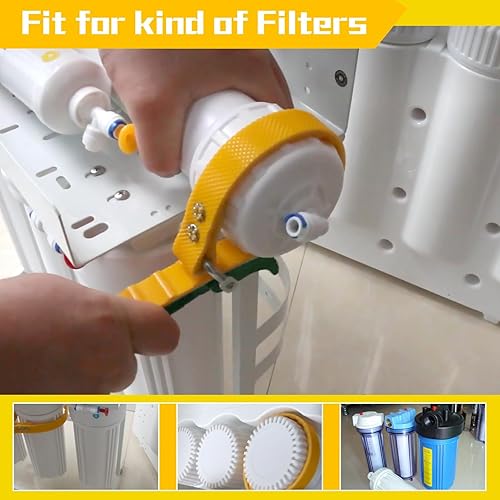 Miniatura 2 de SPEEDWOX Llave de correa de cinturón de 12 pulgadas, juego de llaves de filtro de aceite, herramienta removedor de filtro de aceite, llave de correa