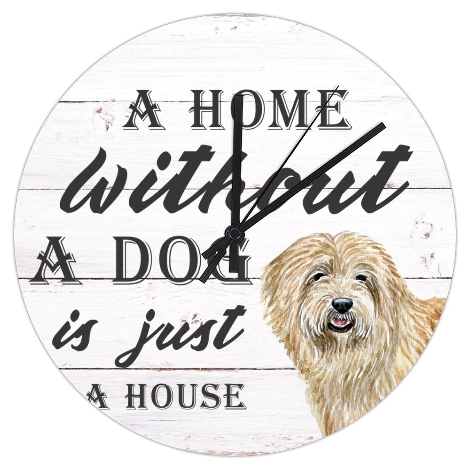 Horloge murale en PVC de 30 cm silencieuse avec message pour cuisine et salle à manger