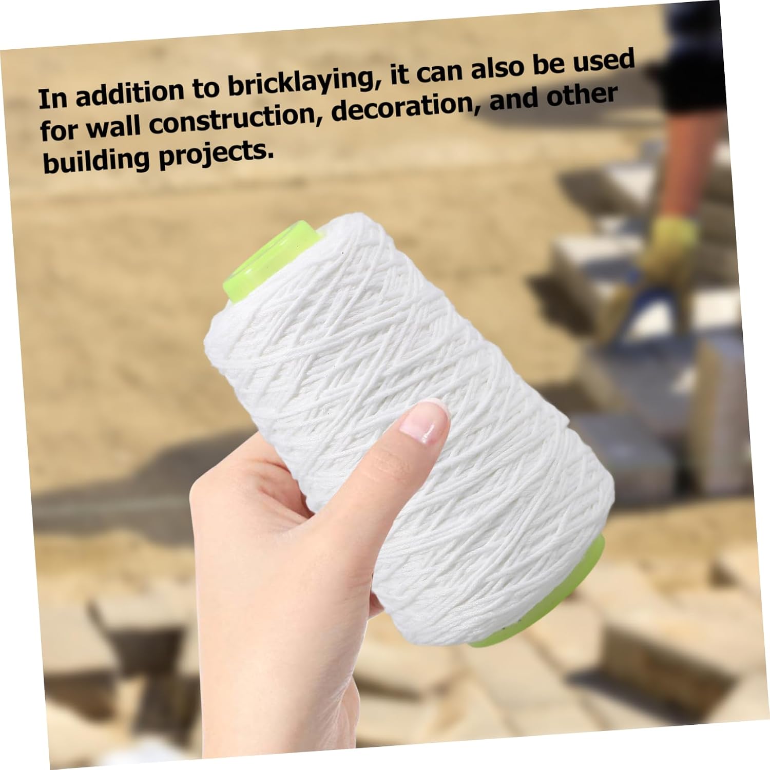 1roll Masonry Line Tool for Bricklaying Durable Cotton String for Construction Layout and Accurate Measurements for Outdoor and DIY Projects