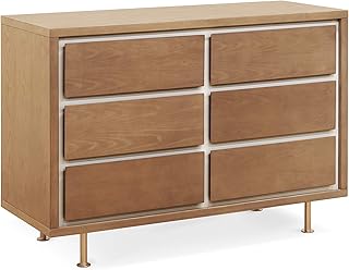 Nursery Works Novella 6-Drawer Double Dresser in Stained Ash/Ivory