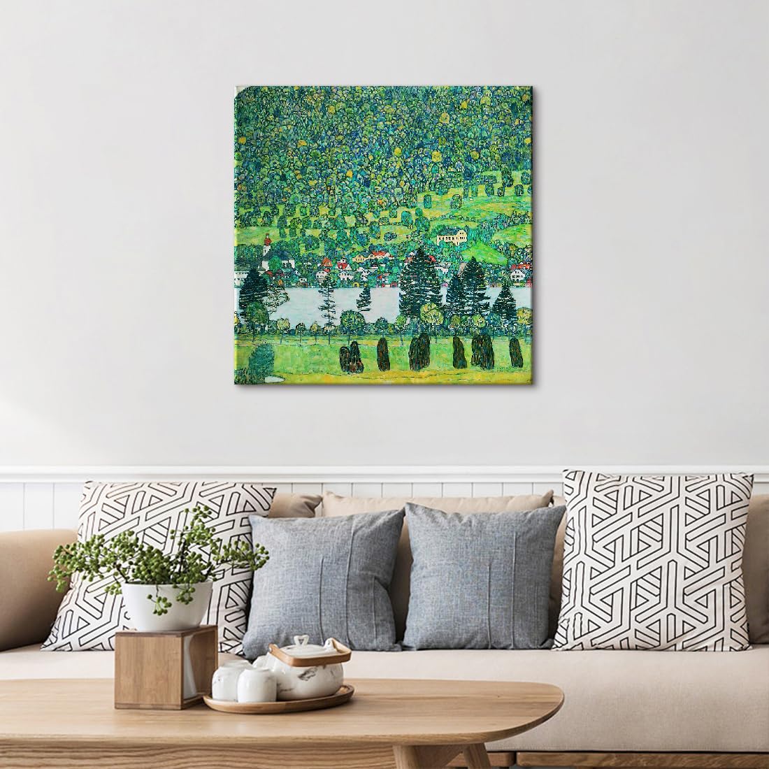 Amazon.co.jp: ポスター クリムト 農家の庭 花 絵画 アートパネル 風景