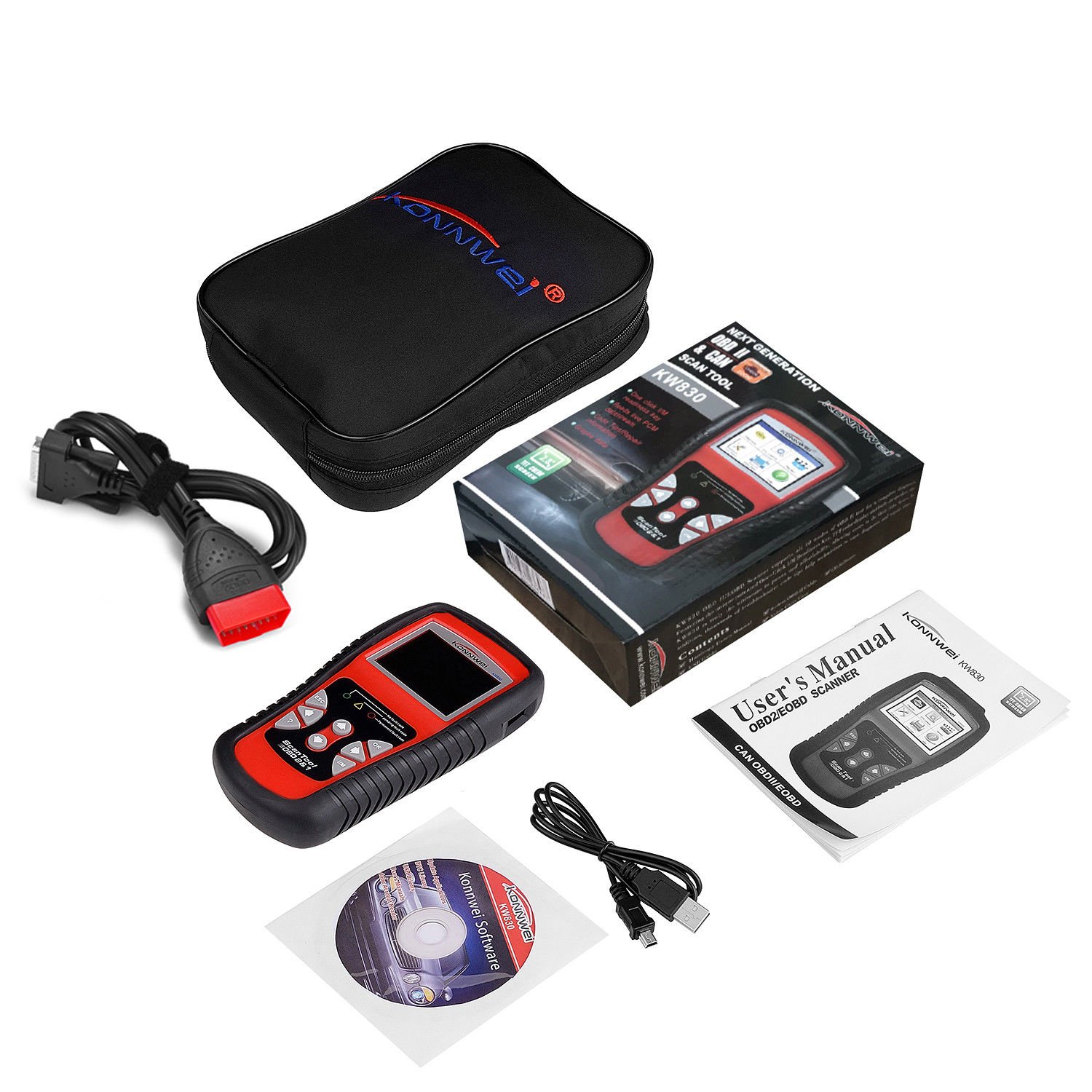 Professional Diagnostic Scan Tool CAN OBDII OBD2 Fault Code Scanner AL519 KW830