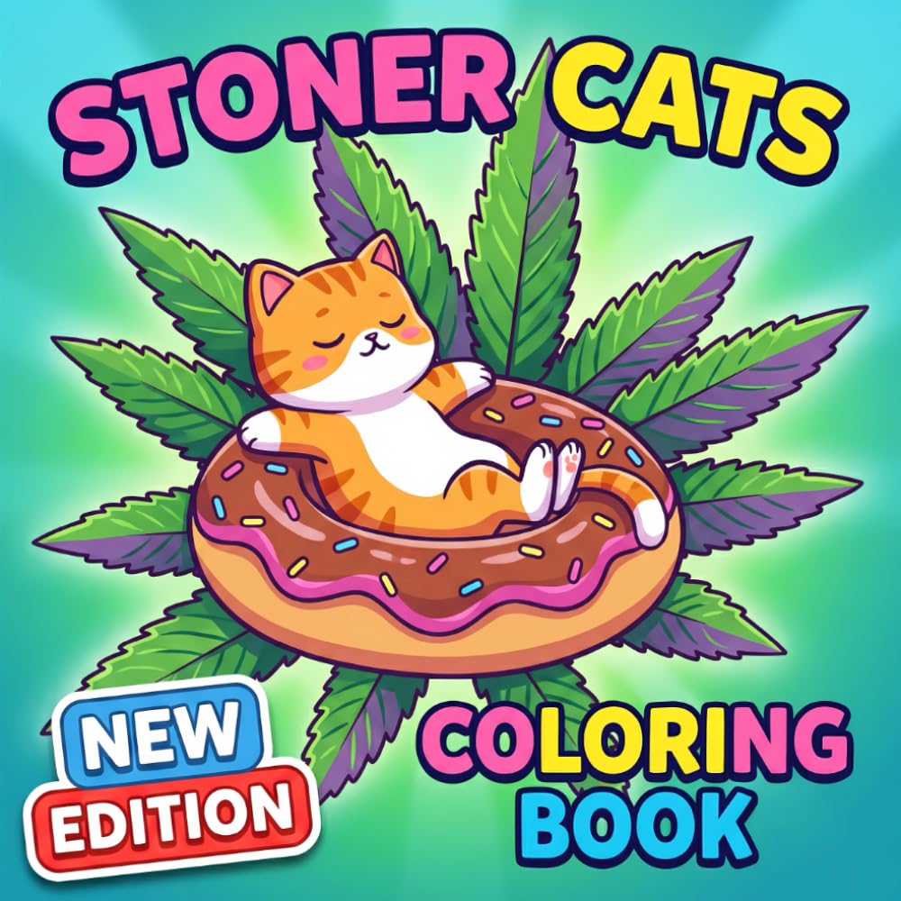 Stoner Cats Coloring Book: Over 50 Psychedelic, Easy-To-Color Pages Packed With Witty Scenes For Adults To Laugh, Relax, Unwind