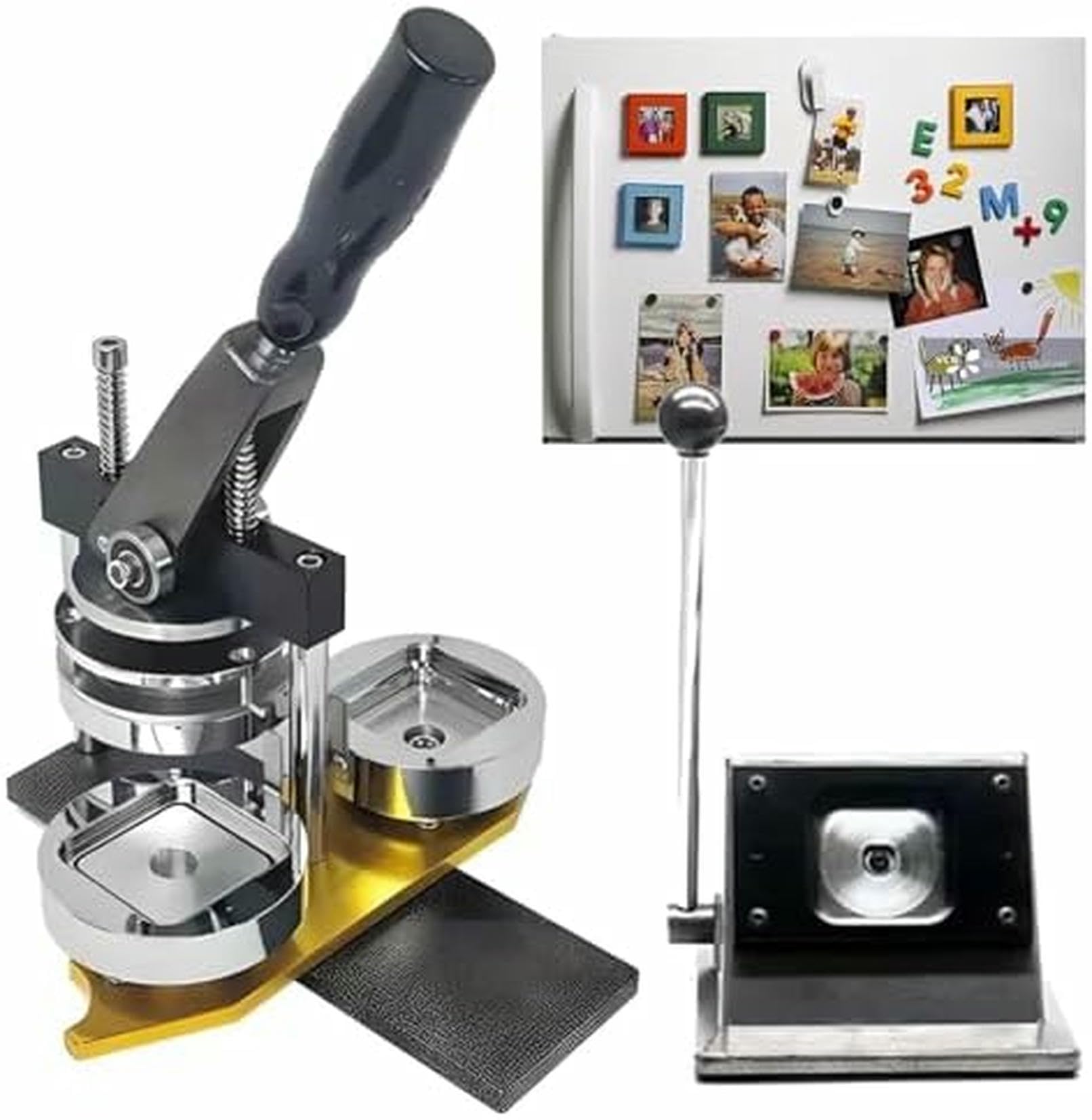 JYBNBBE DIY Badge Making Machine for Custom Refrigerator Magnets and Photo Stickers, Creative Button Press for Personalized Crafts