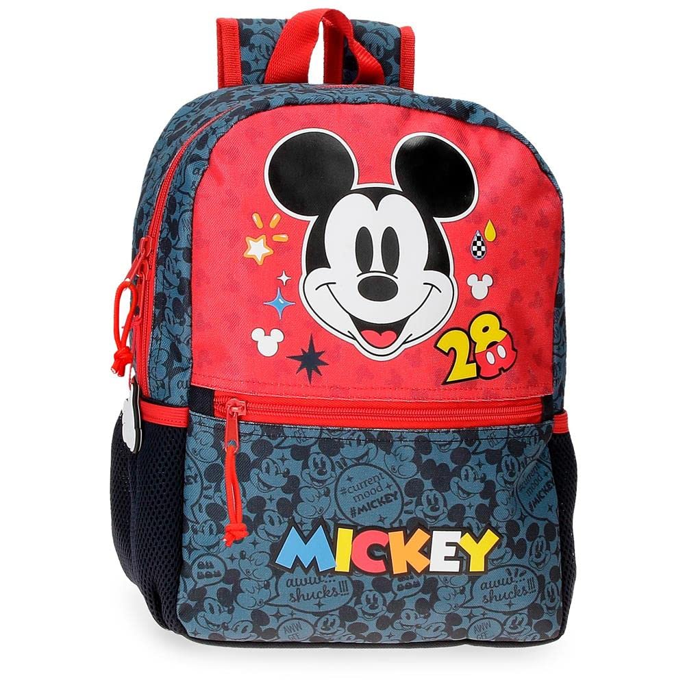 Disney Mickey Get Moving Mochila Escolar Adaptable a Carro Multicolor 25x32x12 cms Poliéster 9,6L