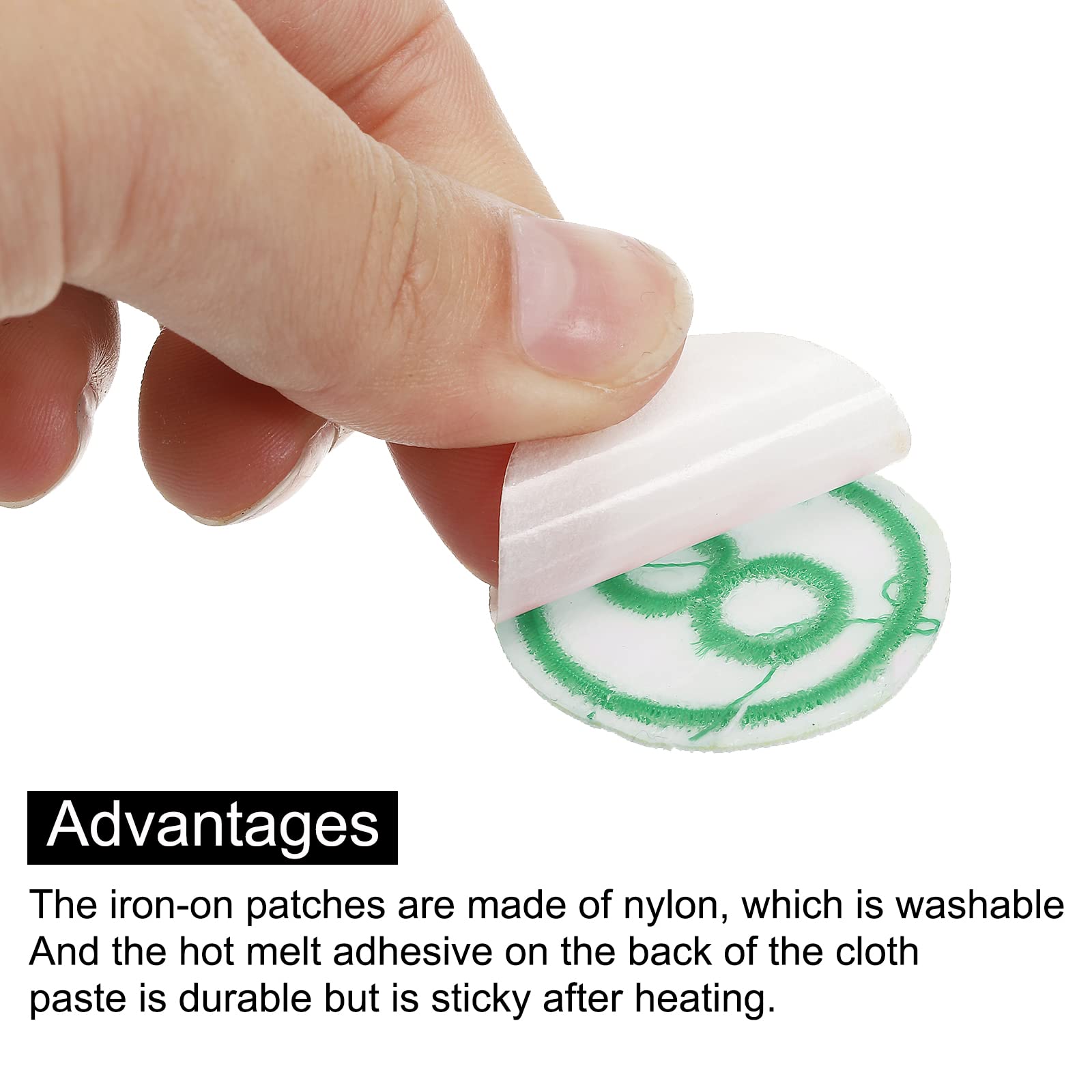 MECCANIXITY Lot De 9 écussons Brodés à Repasser Ou à Coudre En Forme De Chiffre 1 Pour Réparation De Vêtements, Jeans, Chaussures, Chapeaux - Blanc