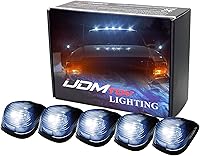 Vista 1 de iJDMTOY - Juego de 5 luces LED blancas o ámbar, para techo, compatible con camiones