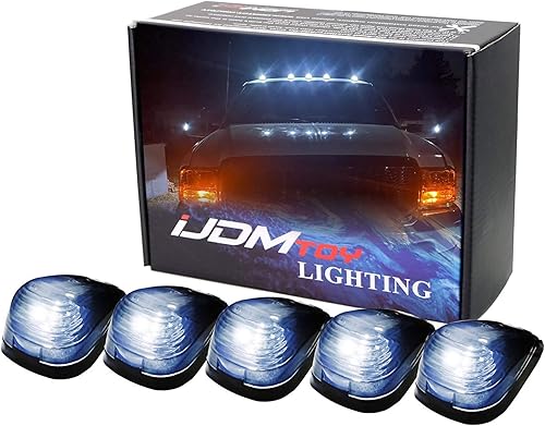 iJDMTOY - Juego de 5 luces LED blancas o ámbar, para techo, compatible con camiones