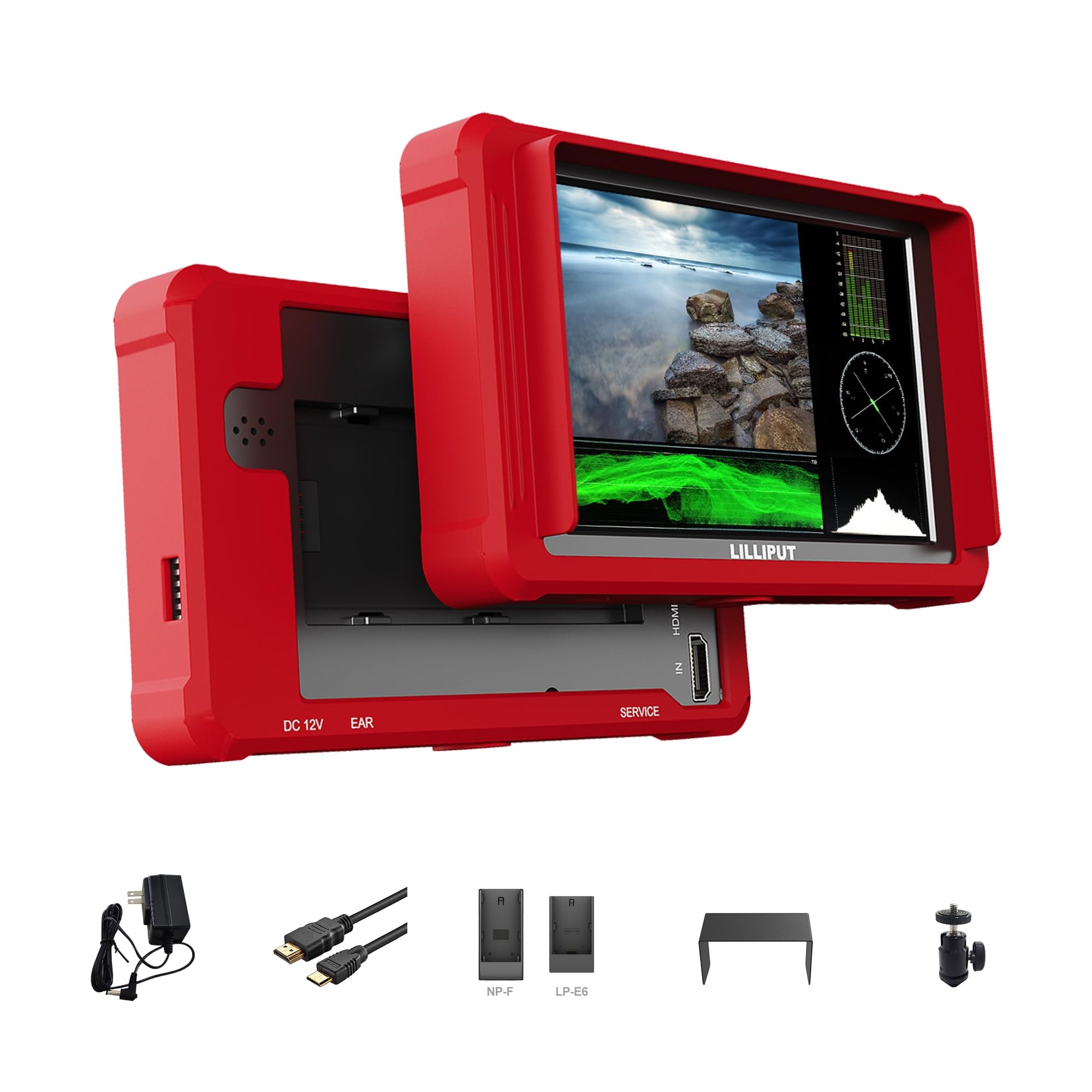 LILLIPUT FS5 5.4 Pulgadas 1920x1200 LTPS Field Cámara Monitor de Campo con 4K60 HDMI 2.0 Input & Loopout/ 3G-SDI Cámaras DSLR Monitor