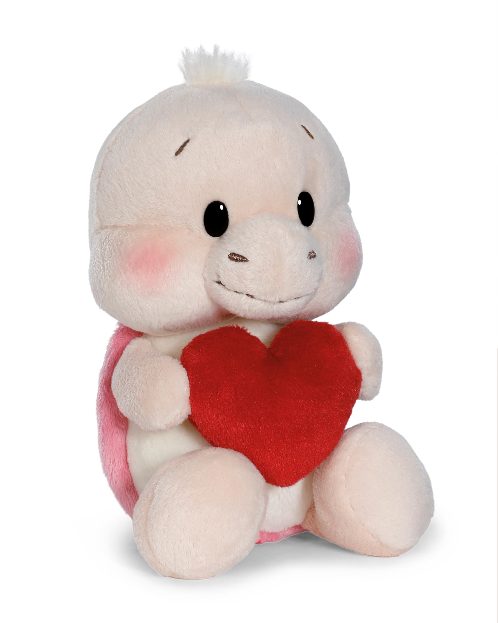 NICI 62702 Turtle with Heart Soft Toy, Stuffed Animal Made of Soft Plush, Cute Plush Toy for Cuddling and Playing, for Children and Adults, Great Gift Idea, 22 cm, Beige
