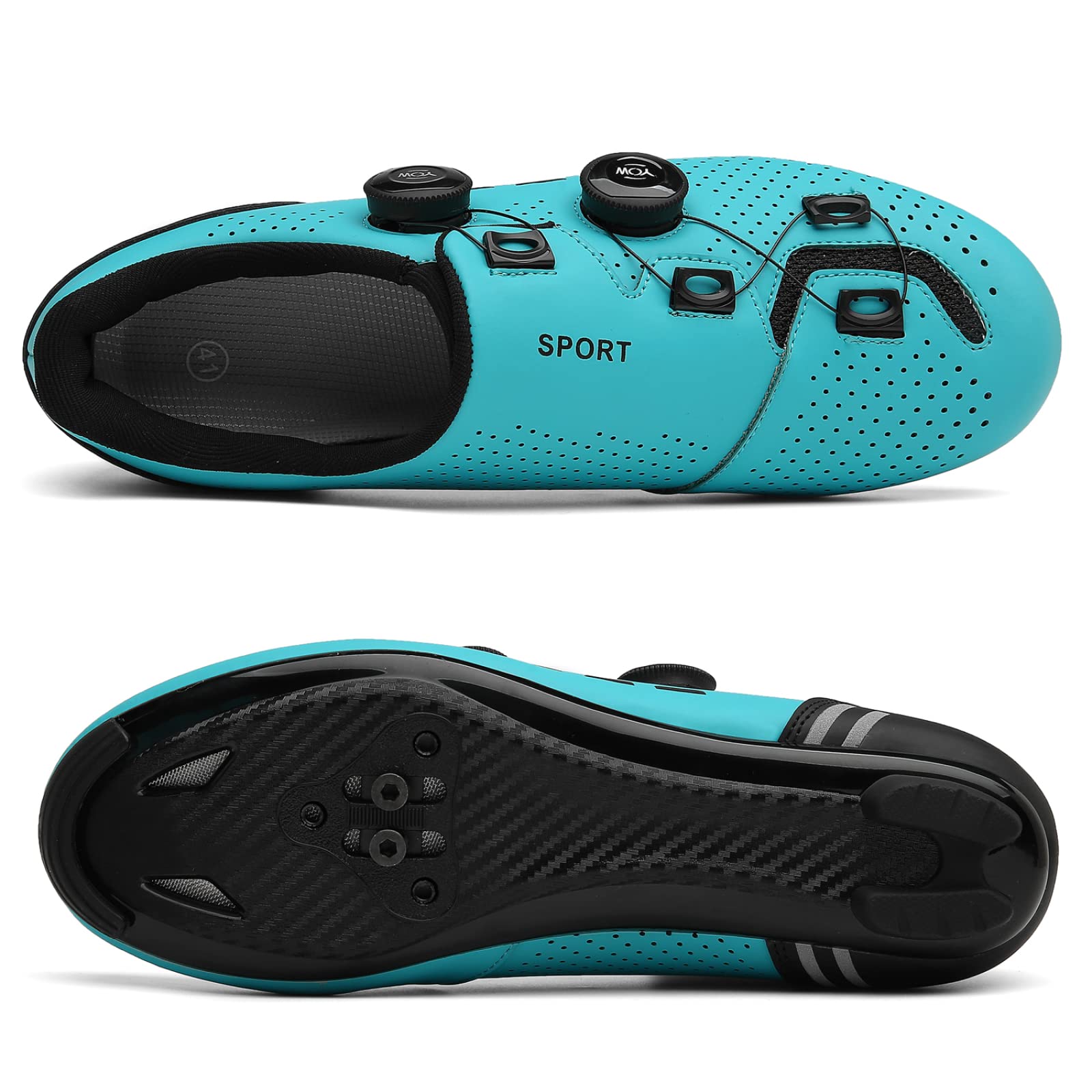 Męskie buty szosowe, kolarskie, sneakersy MTB Clits Route Cleat Dirt Bike Speed Flat Racing damskie SPD pedały kolarstwo górskie, B??kitne jezioro, 47 EU