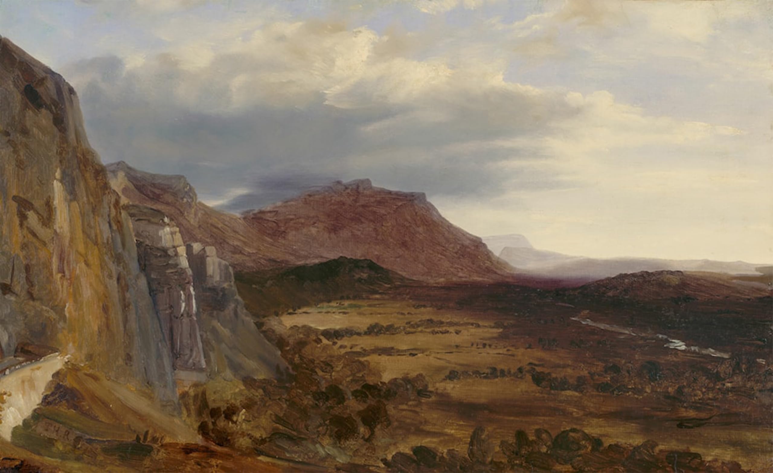 ARTXLXXBN Famous Painting Canvas Artwork Graffiti Print View of Saleve Near Geneva by Theodore Rousseau Portrait Canvas Image for Home Decor 60x90cm