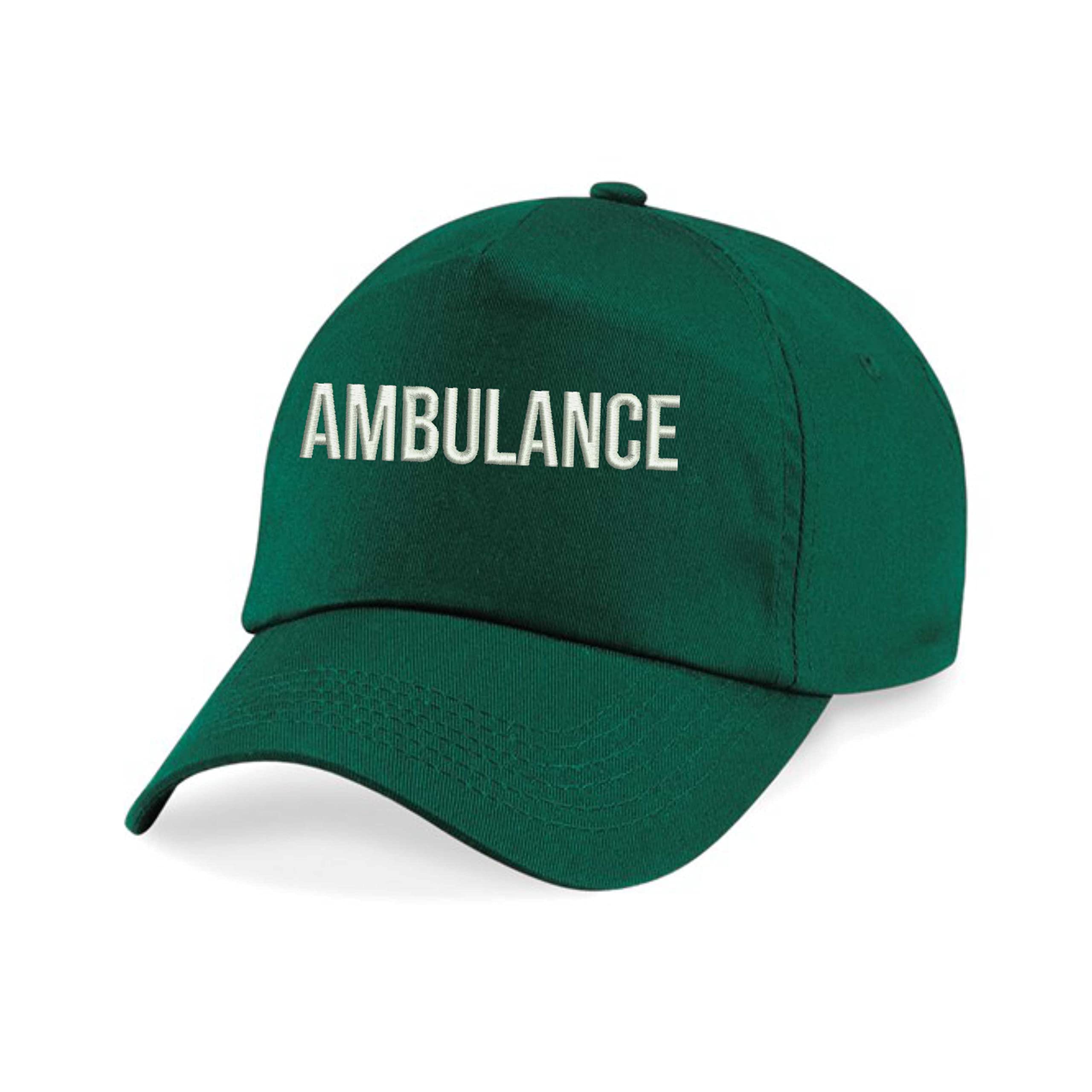 GenericEmbroidered Ambulance Orignal 5-Panel Baseball Cap, Lifesaver Rescue Uniform Workwear Unisex Hat