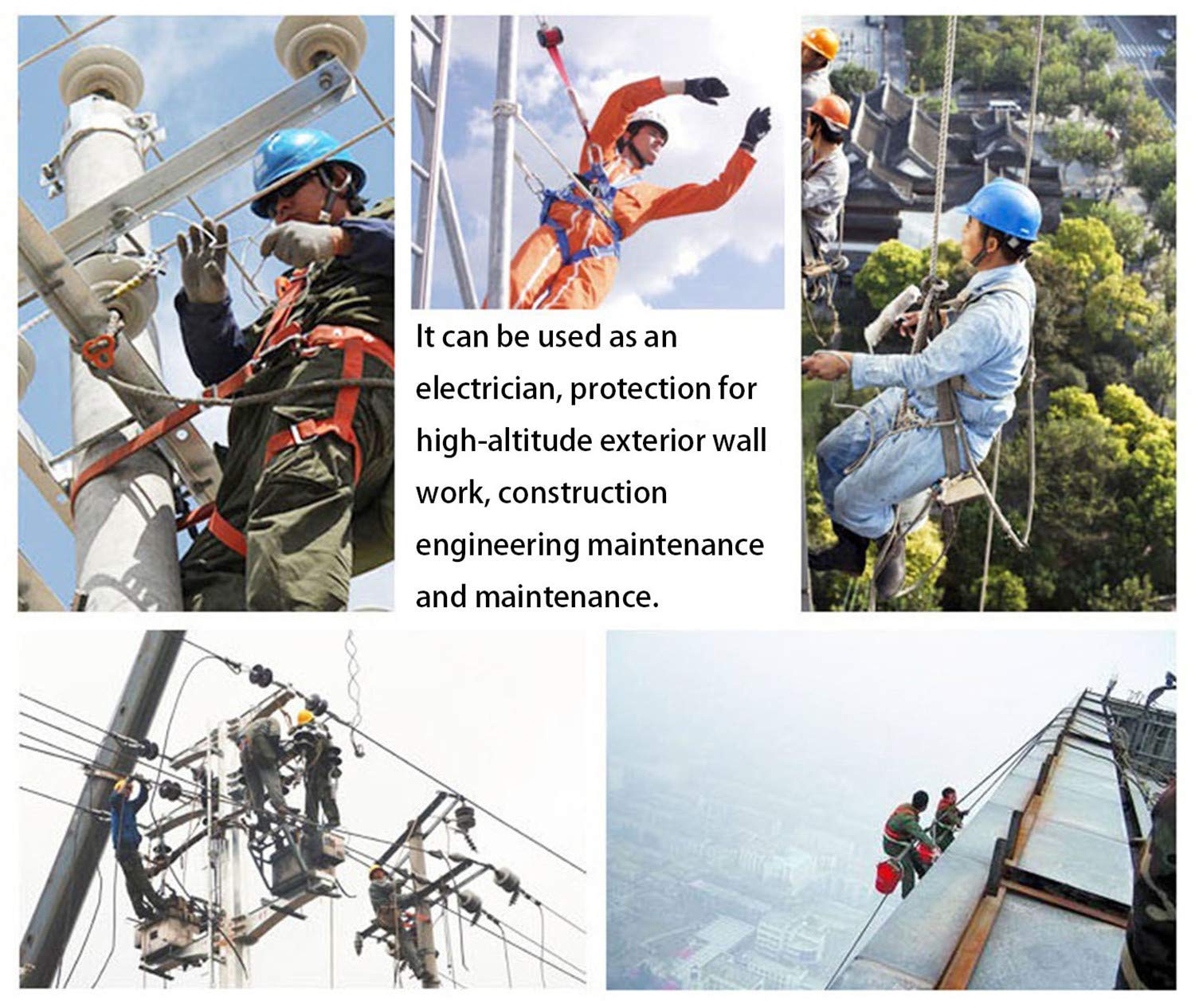 SwaYve Arnés de Escalada, Arnés de Seguridad de Protección Contra Caídas, Arnés de Posicionamiento en el Trabajo Arnés de Cableado de Seguridad para Edificios