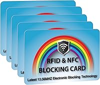 Vista 21 de SaiTech IT Tarjeta de bloqueo RFID, una tarjeta protege todo el monedero, NFC sin contacto, protector de tarjeta de crédito bancario sin contacto