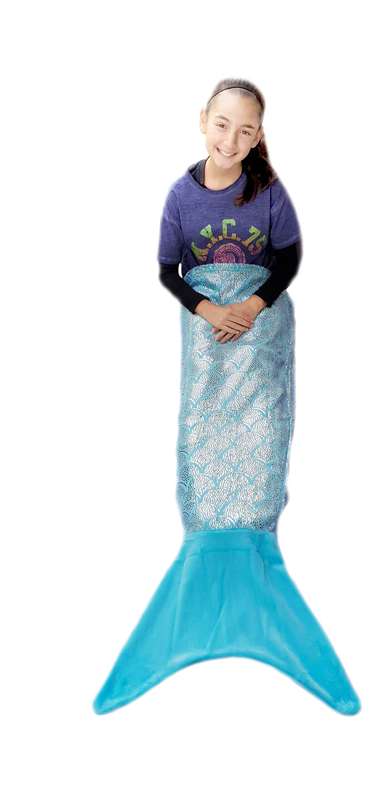 London EuropeLondon Europe Original Comfy Tail Soft Sparkly Mermaid Tail, Turquoise