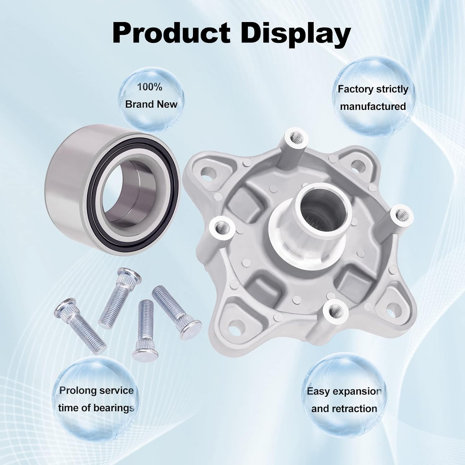 5135113 Rear Wheel Hub Repair Kit Compatible with 7518378 3514635 Polaris RZR 800 RZR S 800 RZR 4 800 Ranger 500 400 570 900 XP 700 800 Sportsman 400 450 500 550 570 700 800 X2 ACE