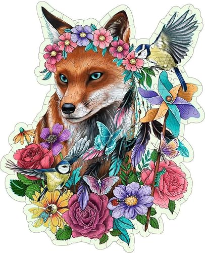 Miniatura 3 de Ravensburger Colorful Fox 17512 - Rompecabezas de madera de 150 piezas para adultos y niños a partir de 10 años