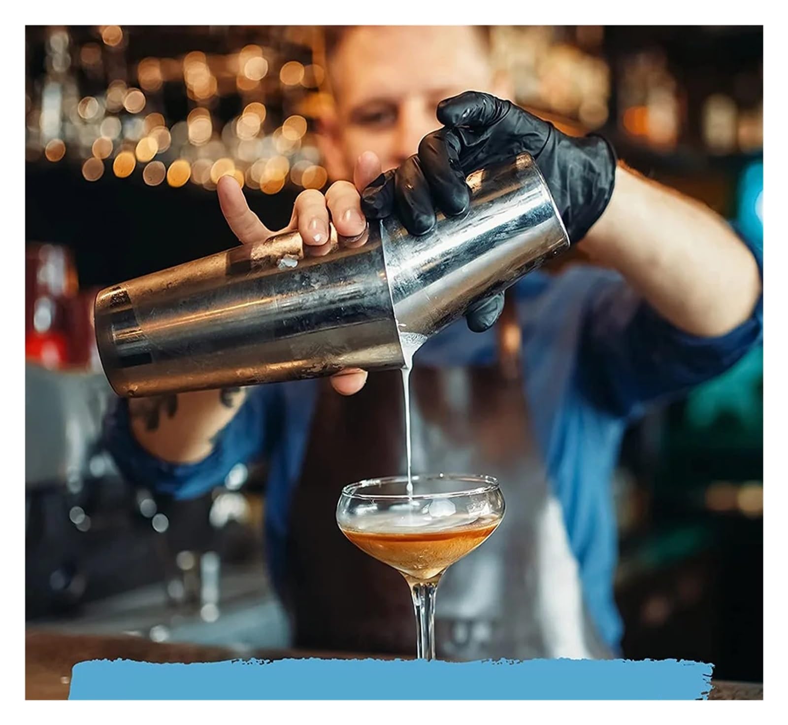 Juego de coctelera, Equipo coctelería, Bar, Vino, Martini, Mezclador Bebidas, Kit Barman, Herramientas(600and750ml 9pcs)