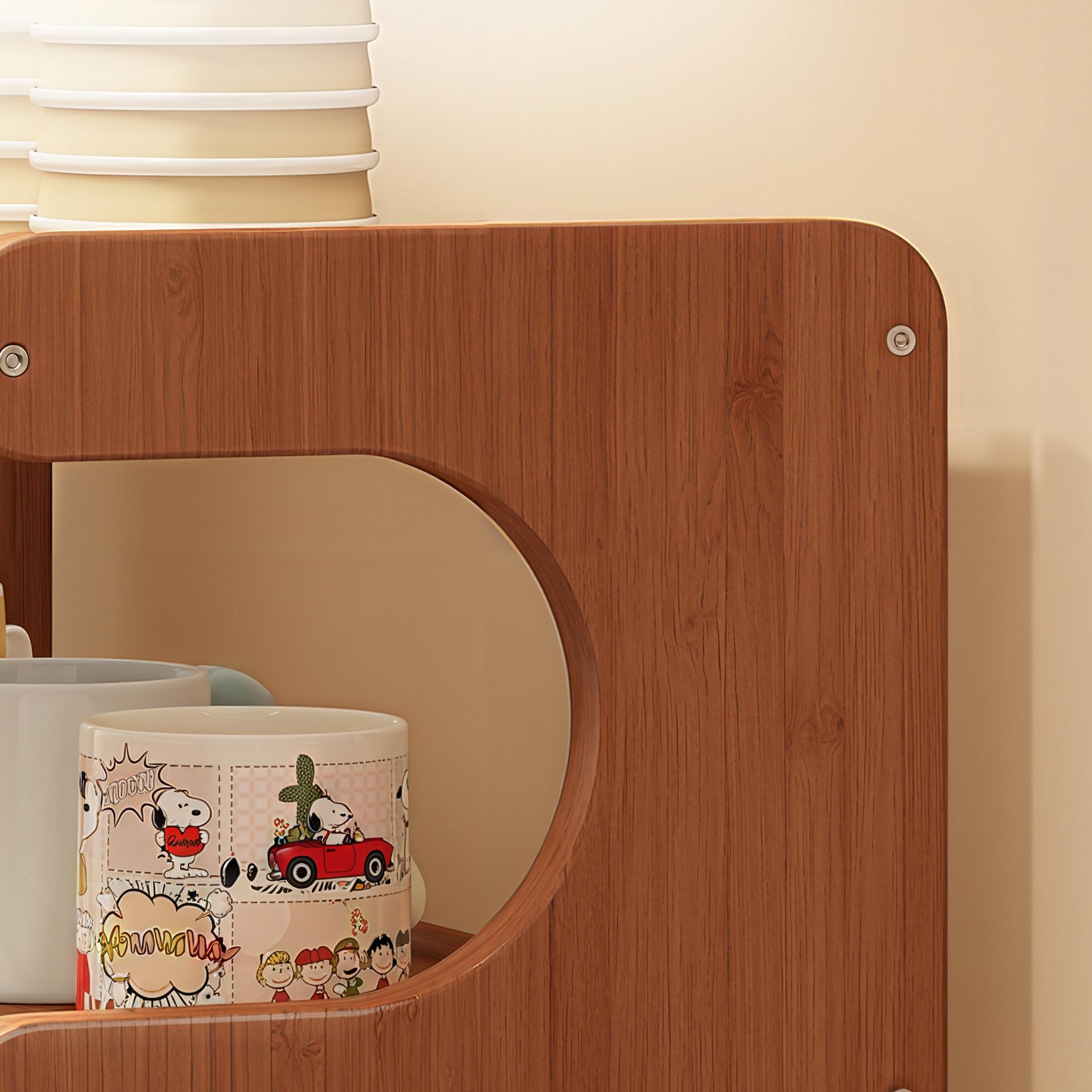 Tischregal Schreibtisch Organizer Regalaufsatz, Holz Schreibtisch Aufbewahrungsregal Bücherregal-Organizer für Büro Kommode