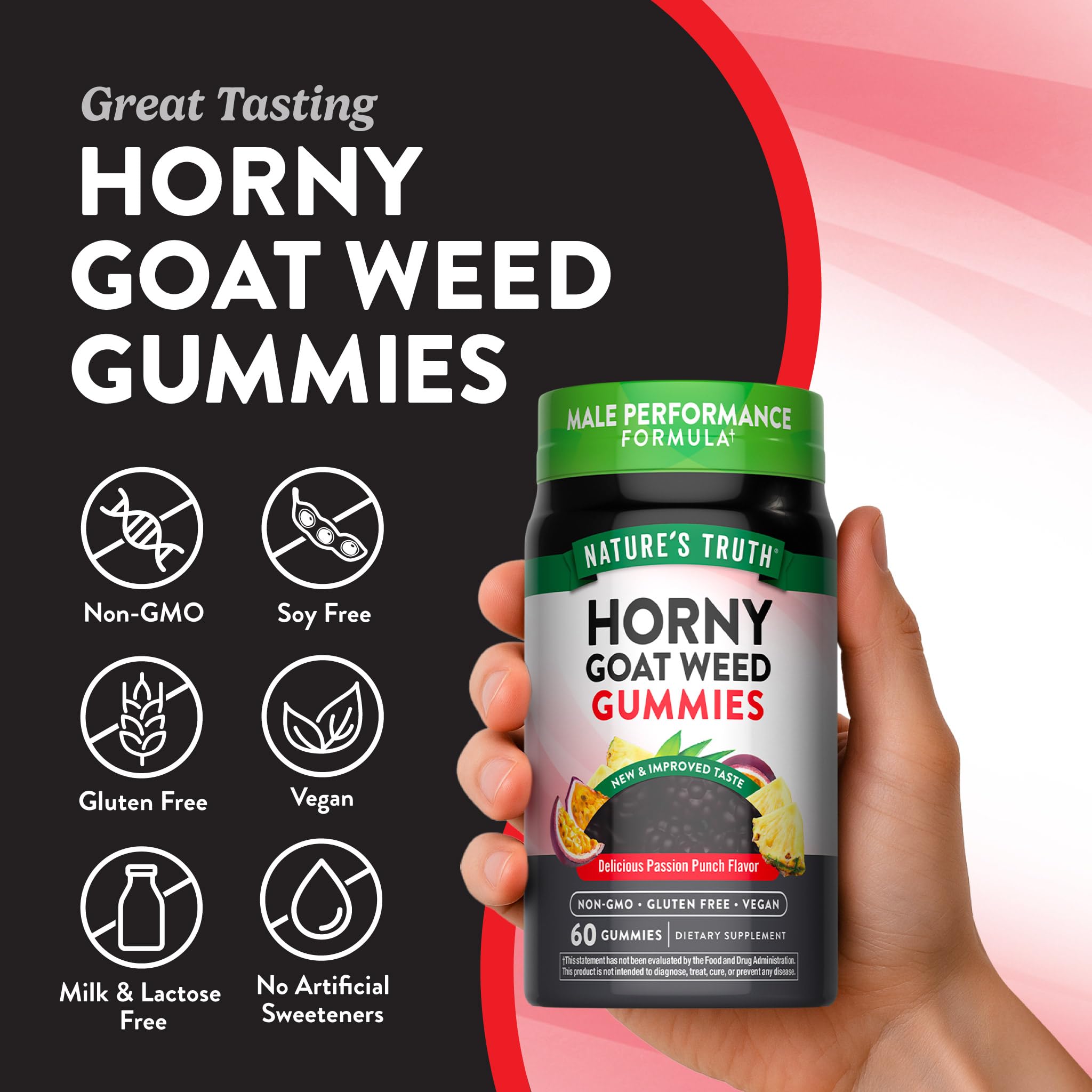 Nature's Truth Horny Goat Weed Gummies | 60 Count | with Maca Root — Amazon image 3