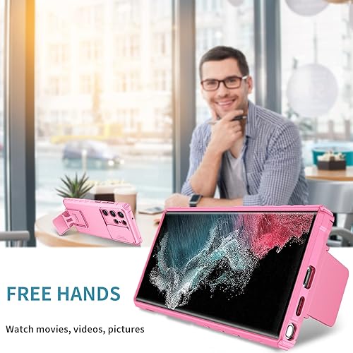 Miniatura 6 de Asuwish Funda de teléfono para Samsung Galaxy S23 Ultra 5G con protector de pantalla y cubierta deslizante para cámara con soporte de soporte,