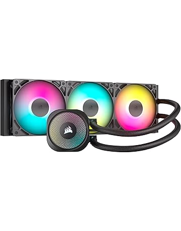 Corsair Nautilus ARGB Liquid CPU Cooler 360mm AIO Low-Noise Direct Motherboard Connection Daisy-Chain Intel LGA 1851/1700, AMD AM5/AM4 3X RS120 ARGB Fans Included Black