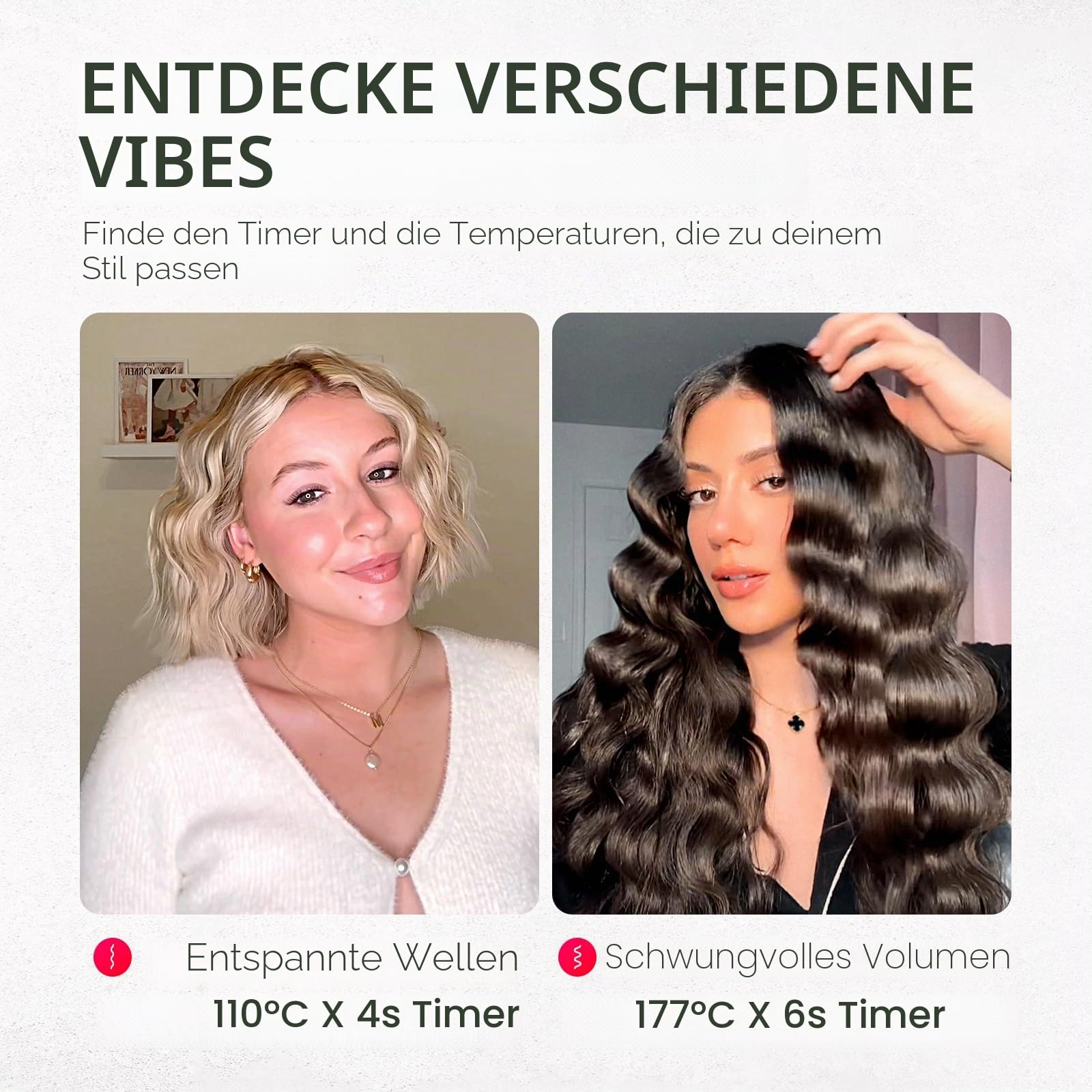 TYMO CURLPRO Automatischer Lockenstäbe + TYMO ROVY Welleneisen