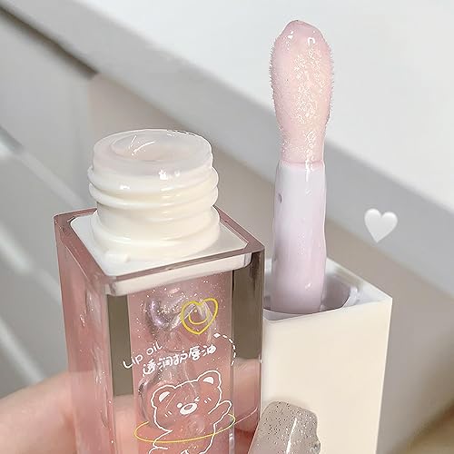 Miniatura 7 de 5 unidades de aceite hidratante para labios, aceite hidratante para labios, brillo de labios transparente voluminoso, de larga duración, nutritivo,